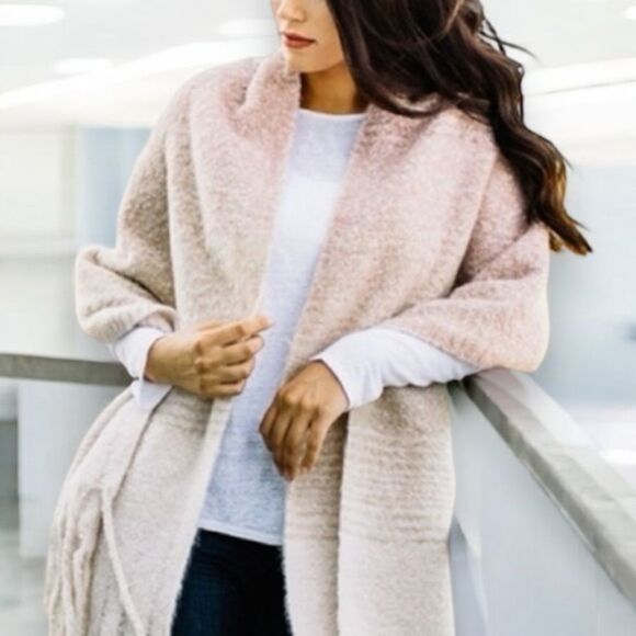 MAR SEA Women’s Ombré Wrap Scarf in Rosewood Combo One Size - Picture 4 of 15